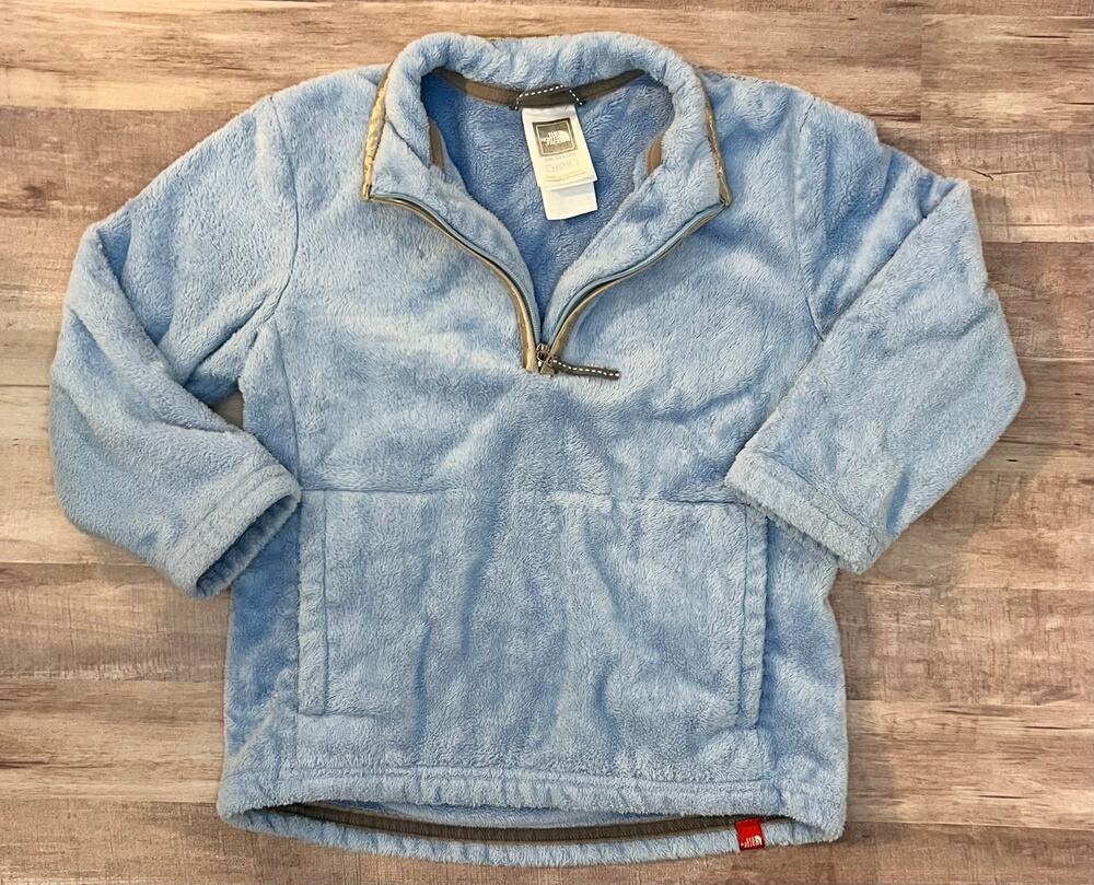 North Face Kids Blue Fuzzy Fleece Pull Over sz XXS